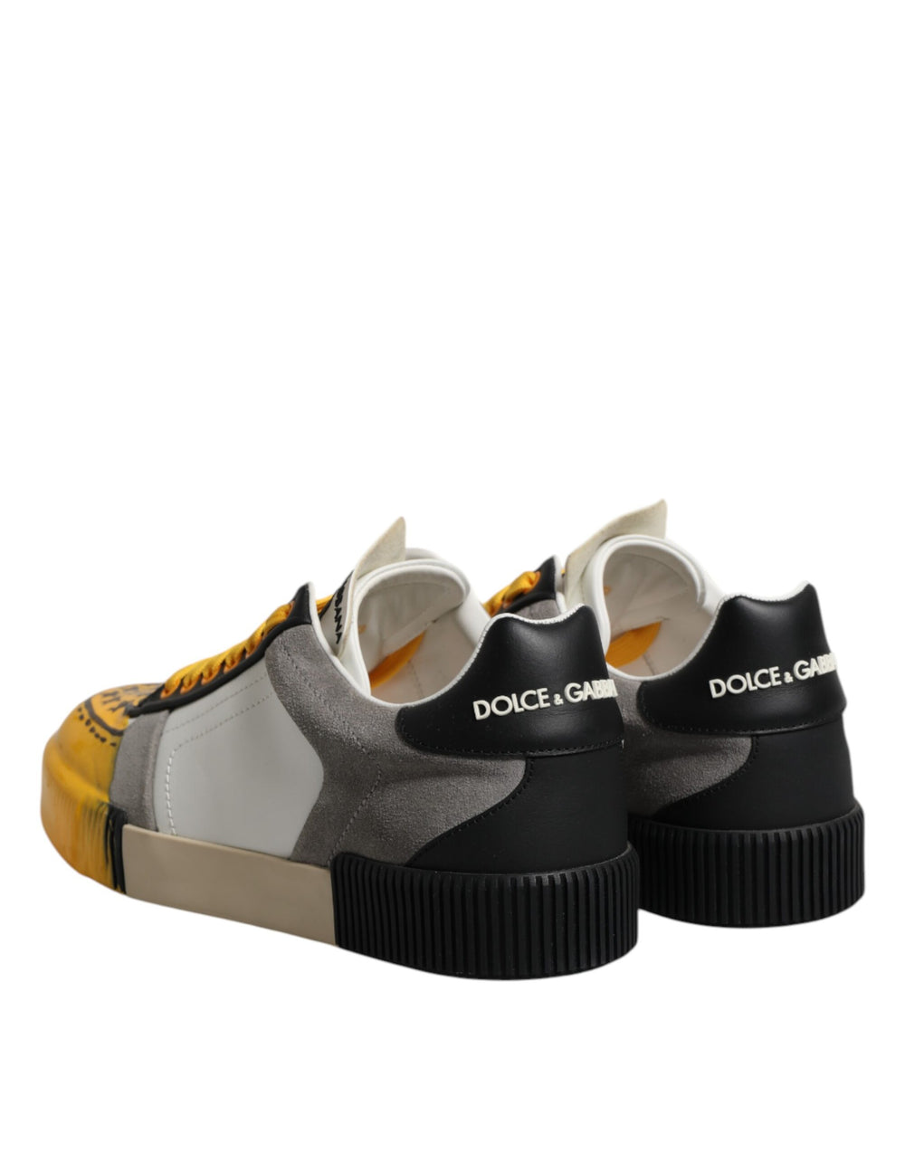 Dolce & Gabbana Calfskin Leather MIAMI Low Top Sneakers in Multicolor