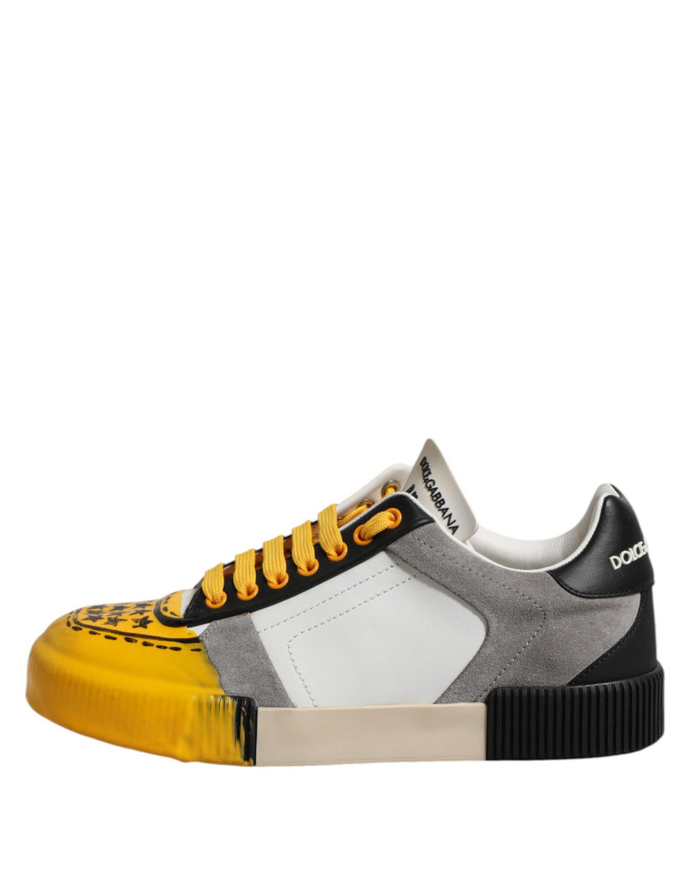 Dolce & Gabbana Calfskin Leather MIAMI Low Top Sneakers in Multicolor