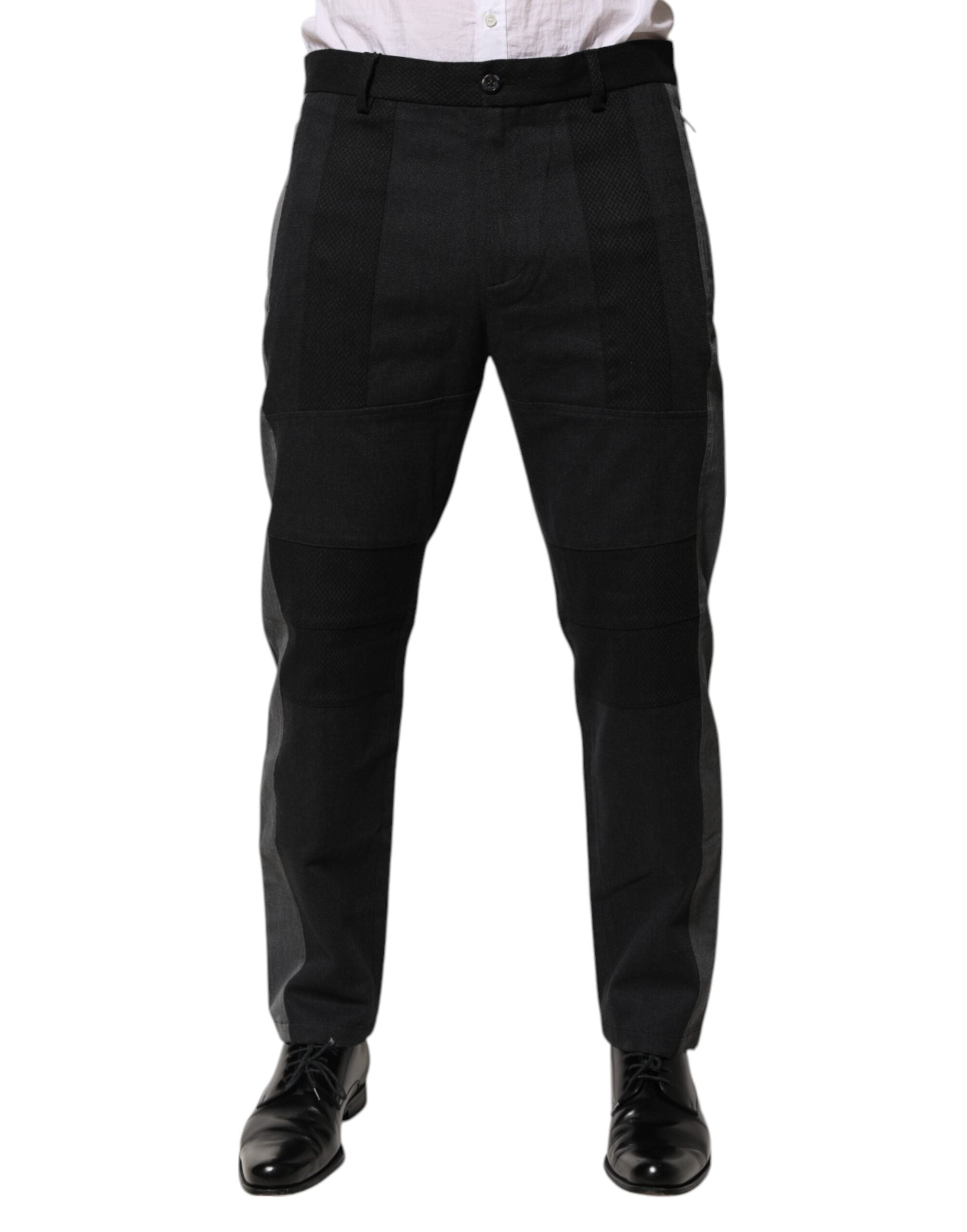 Dolce & Gabbana Παντελόνι Tapered σε Μαύρο και Γκρι