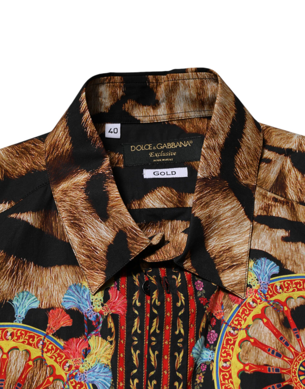 GOLD Cotton Tiger Carretto Long Sleeve Shirt