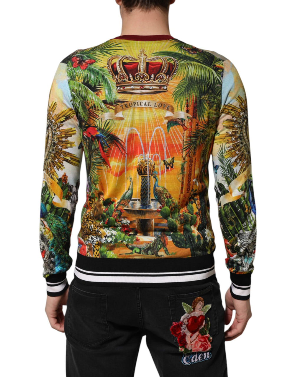 Dolce & Gabbana 100% Silk Pullover Sweater in Multicolour