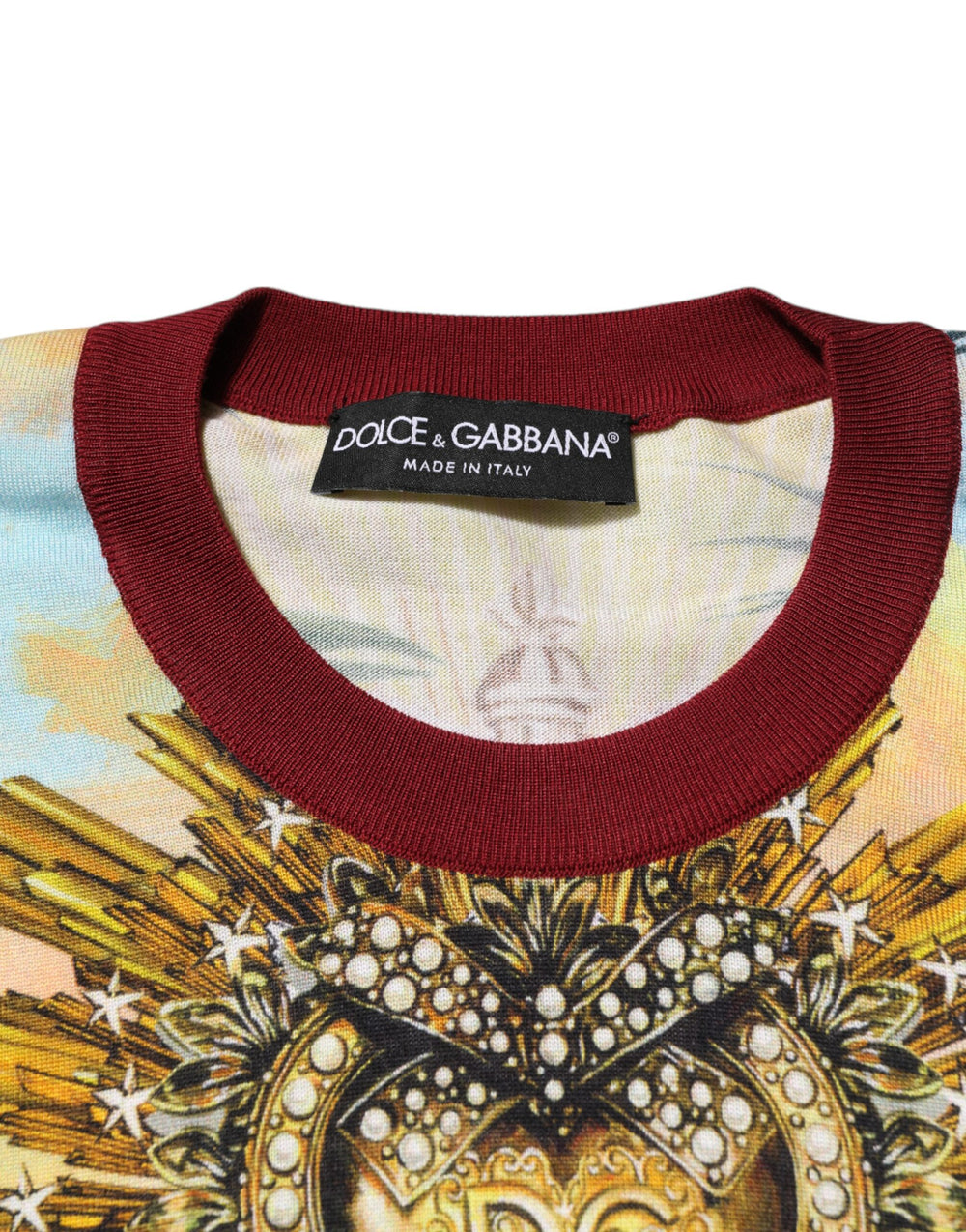 Dolce & Gabbana 100% Silk Pullover Sweater in Multicolour