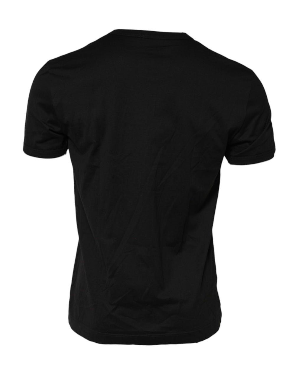Dolce & Gabbana 100% Cotton Crew Neck T-shirt in Black