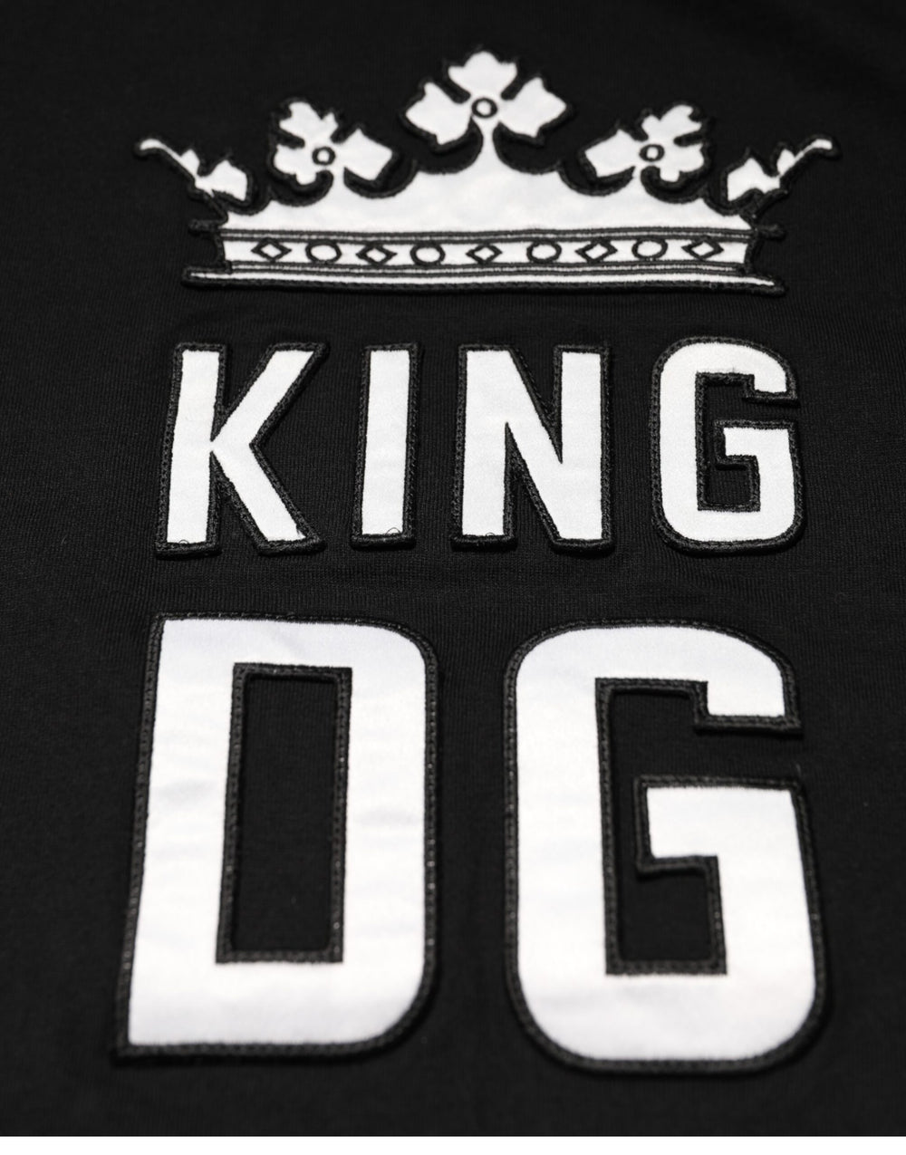 Dolce & Gabbana 100% Cotton Crew Neck T-shirt in Black