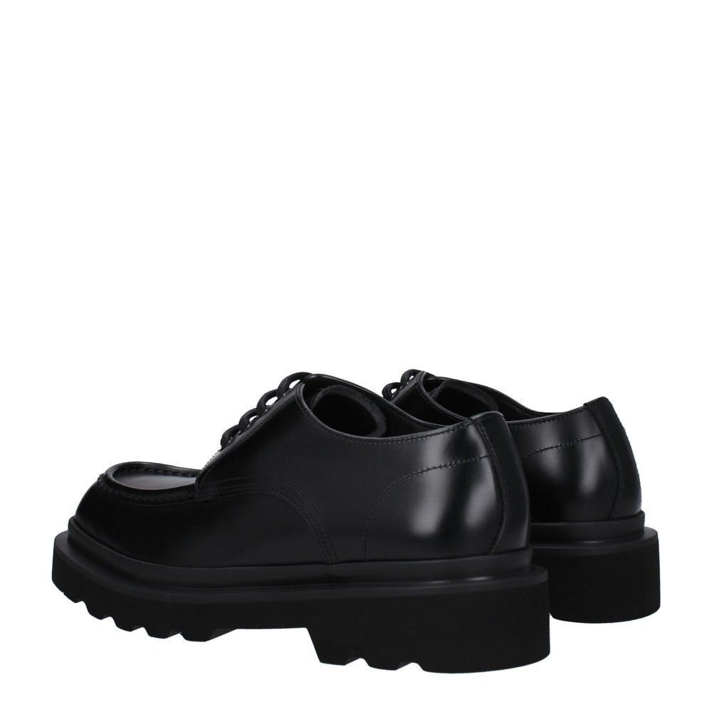 Dolce & Gabbana Leather Oxford Shoes in Black