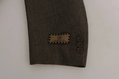 Brown Single Breasted Wool Suit mens luxury fashion - Mens Edit