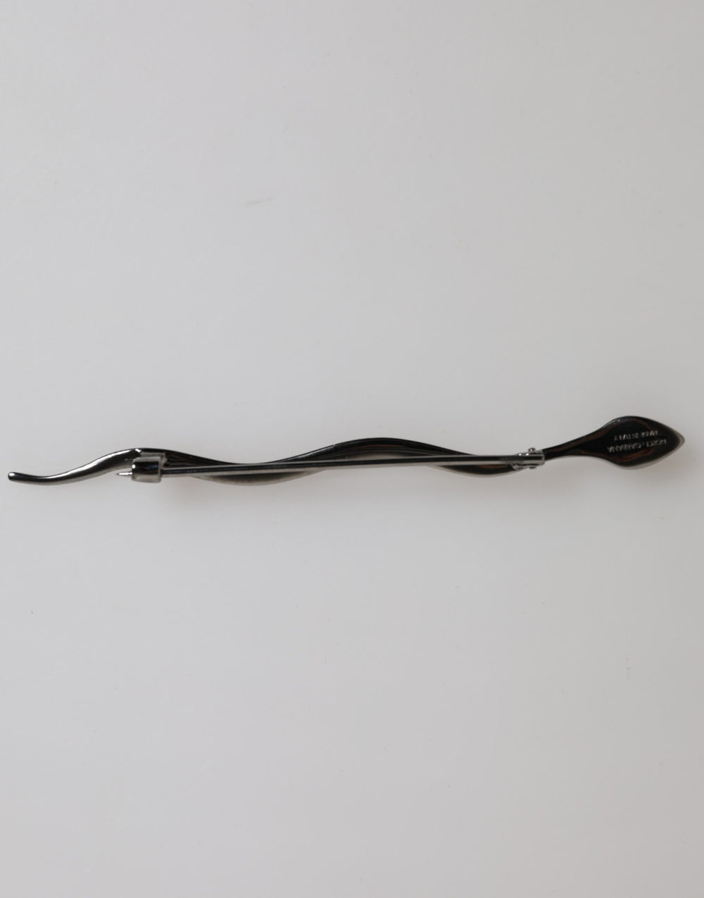 Dolce & Gabbana Brass and Crystal Serpent Brooch Pin in Black