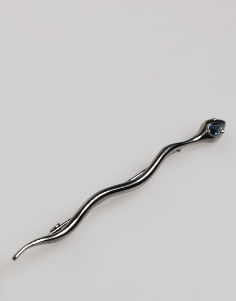 Dolce & Gabbana Brass and Crystal Serpent Brooch Pin in Black