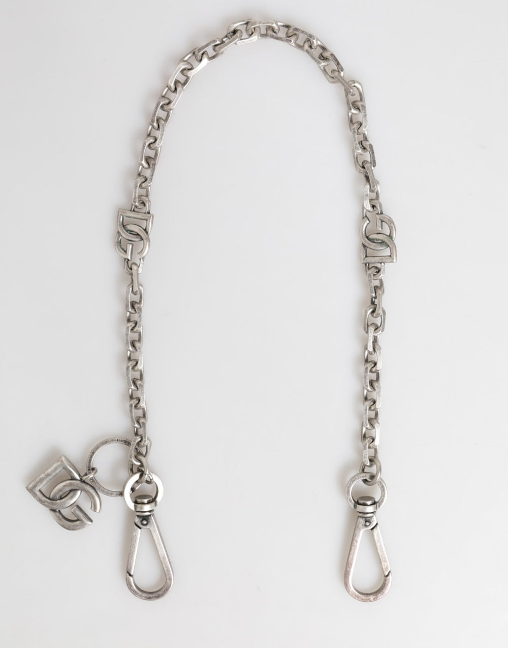 Dolce & Gabbana DG Logo Chain Necklace in Silver