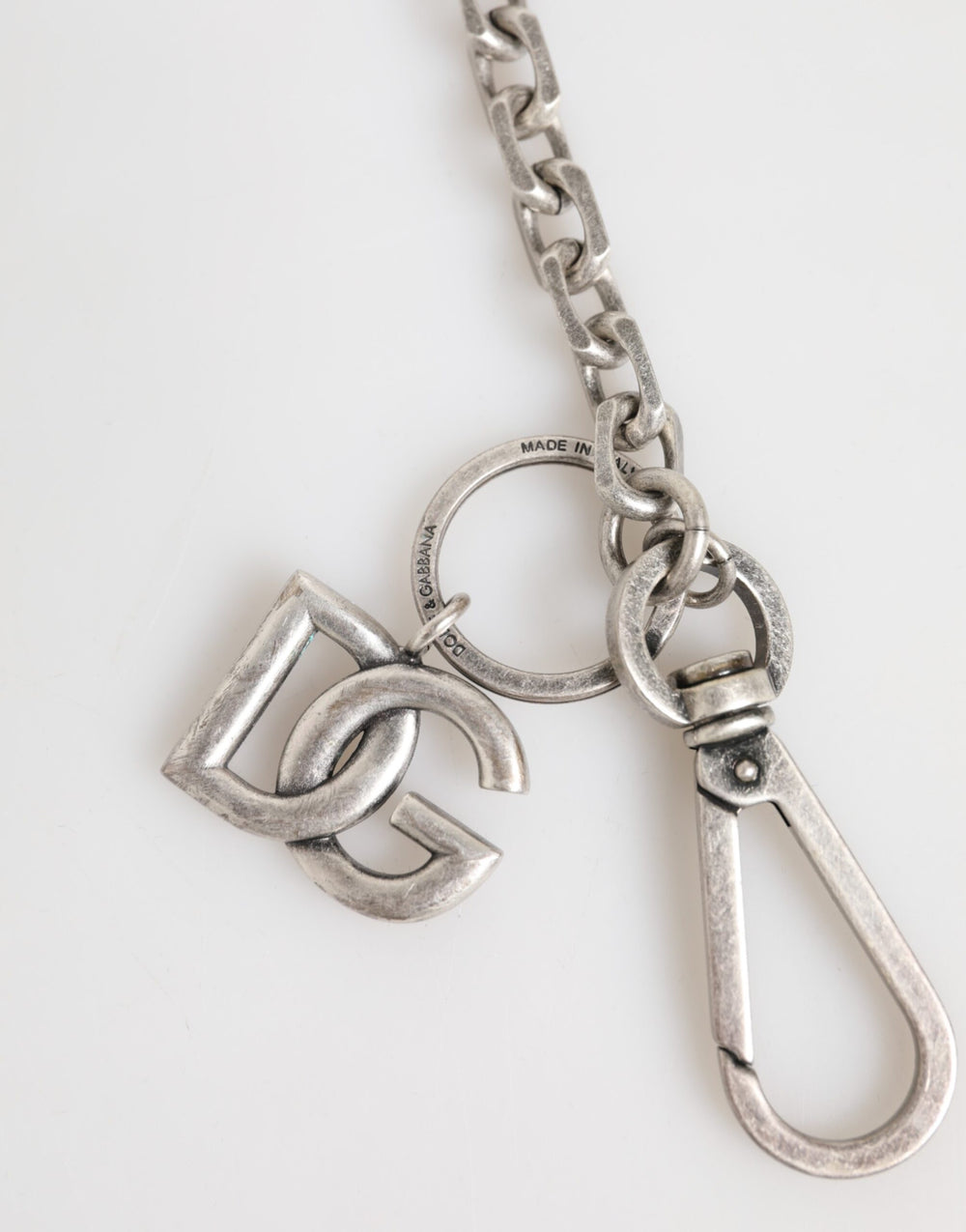 Dolce & Gabbana DG Logo Chain Necklace in Silver