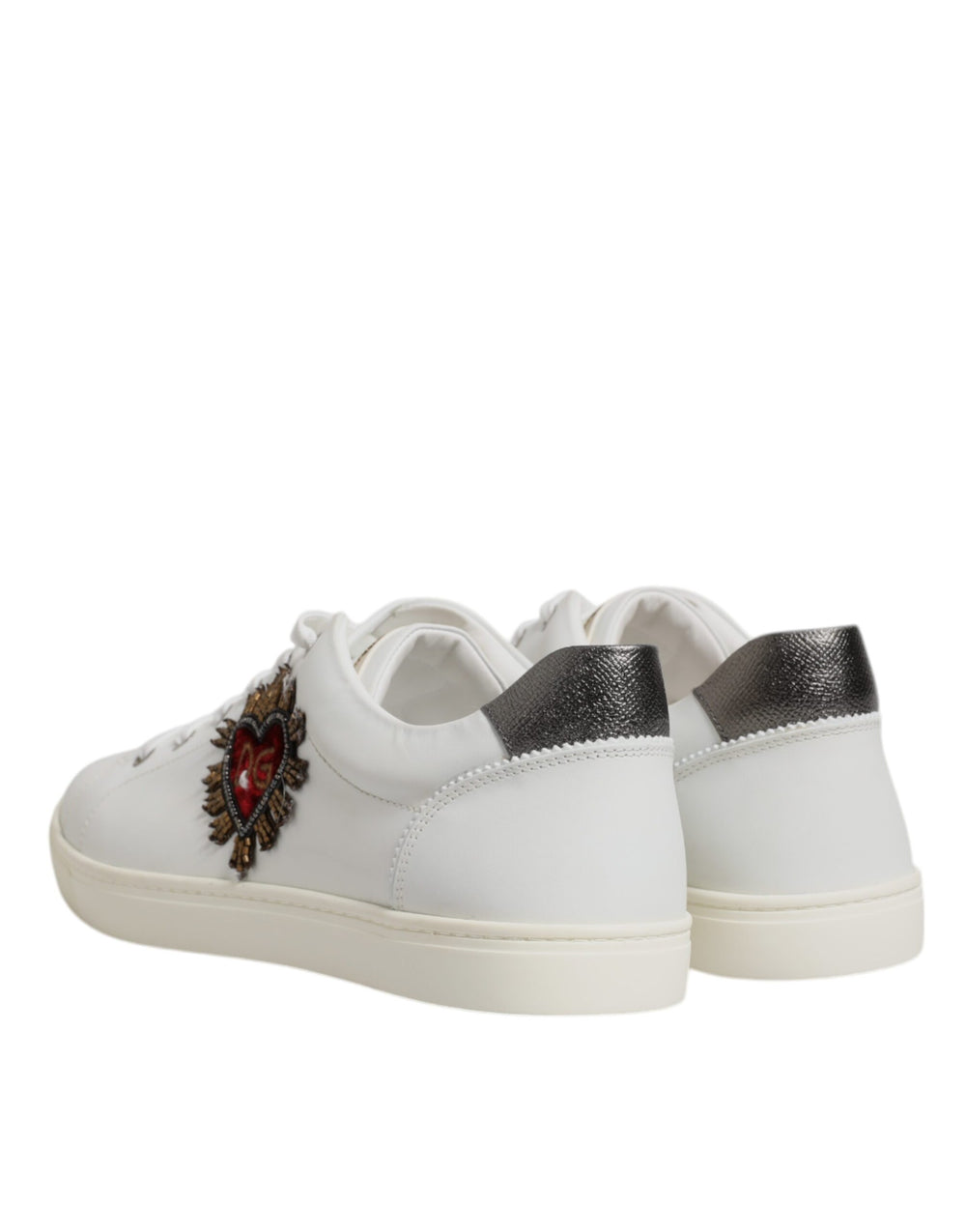 Dolce & Gabbana Calf Leather Low Top Sneakers in White