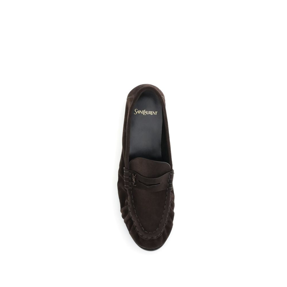 Saint Laurent Le Loafer Δερμάτινα Slip-On Loafers σε Καφέ