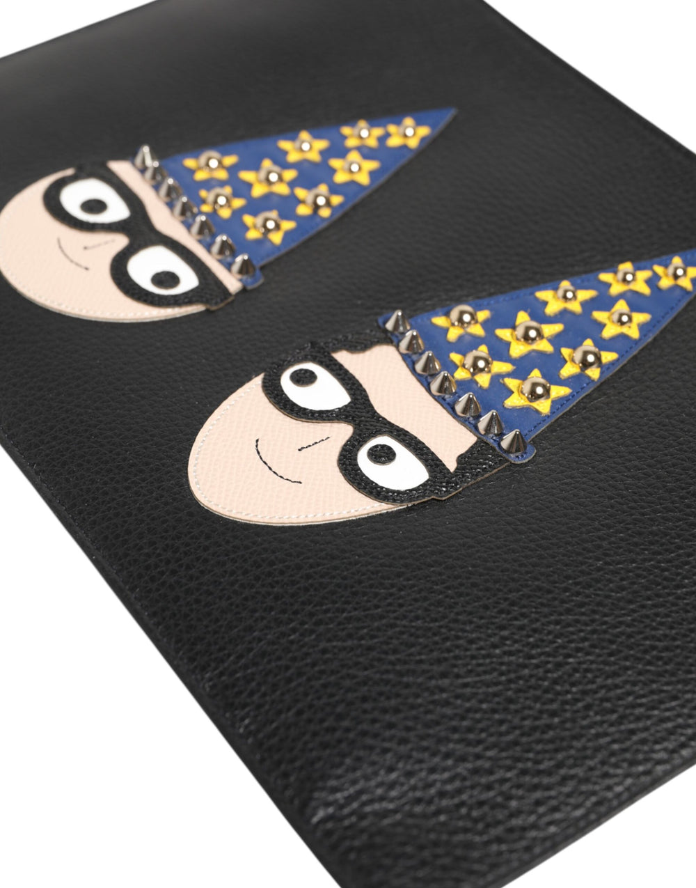 Dolce & Gabbana Leather Clutch Pouch Bag in Black