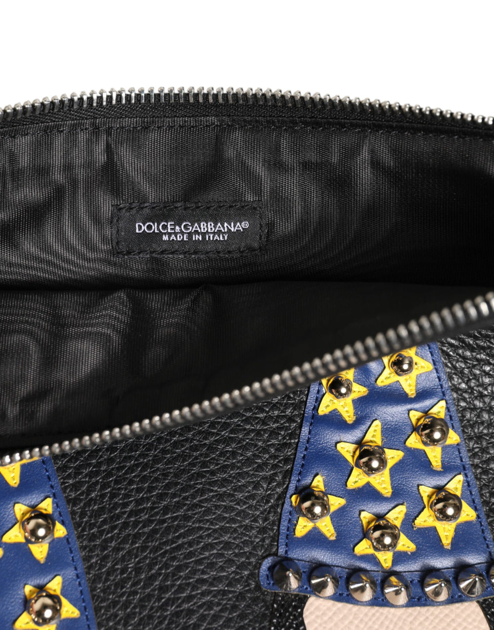 Dolce & Gabbana Leather Clutch Pouch Bag in Black
