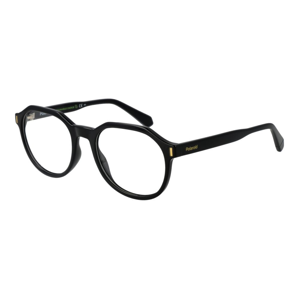 Polaroid Στρογγυλά Σκελετά Γυαλιών από Πολυαμίδιο σε Μαύρο