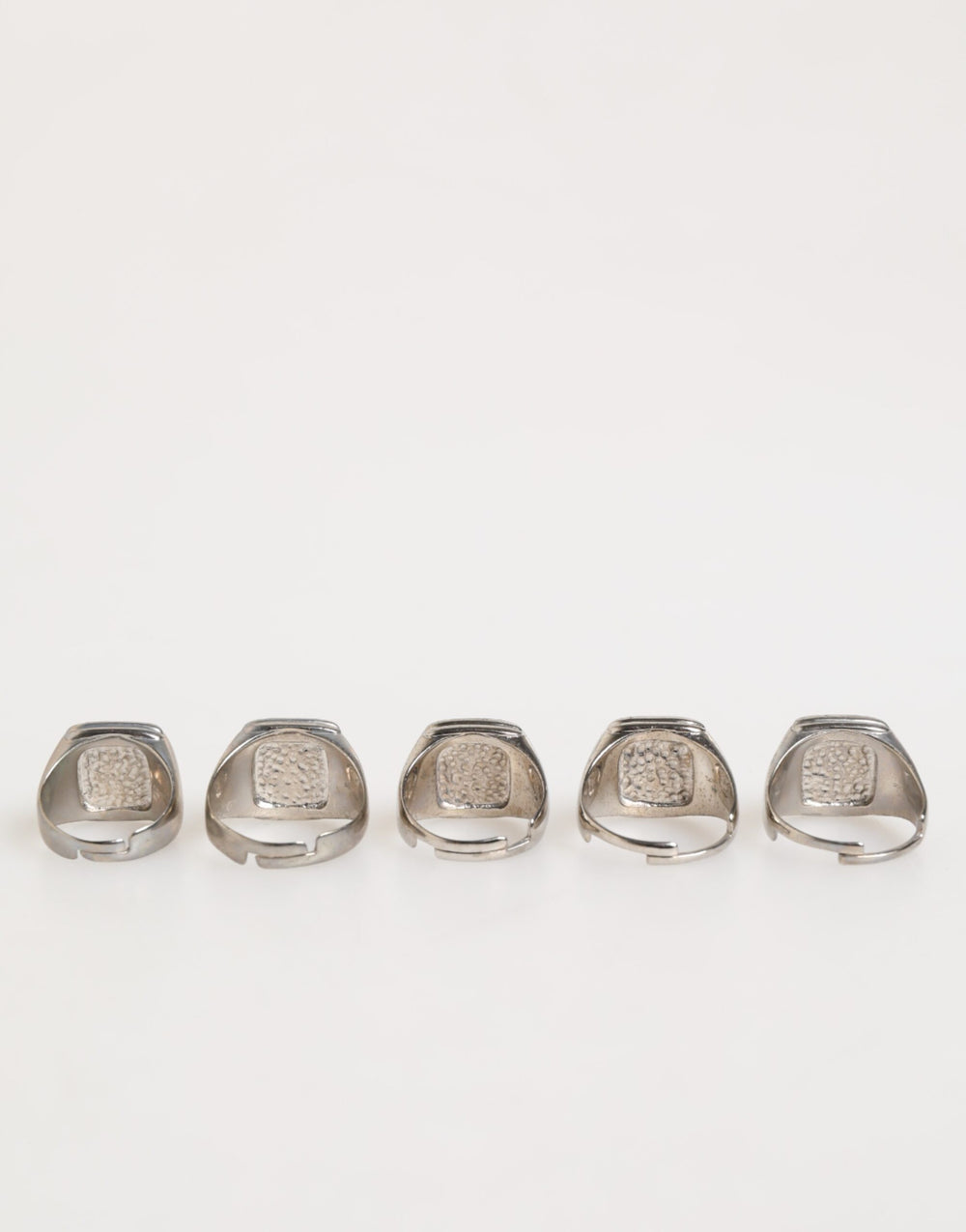 Dolce & Gabbana Silver-Tone Brass Letter Ring Set in Silver