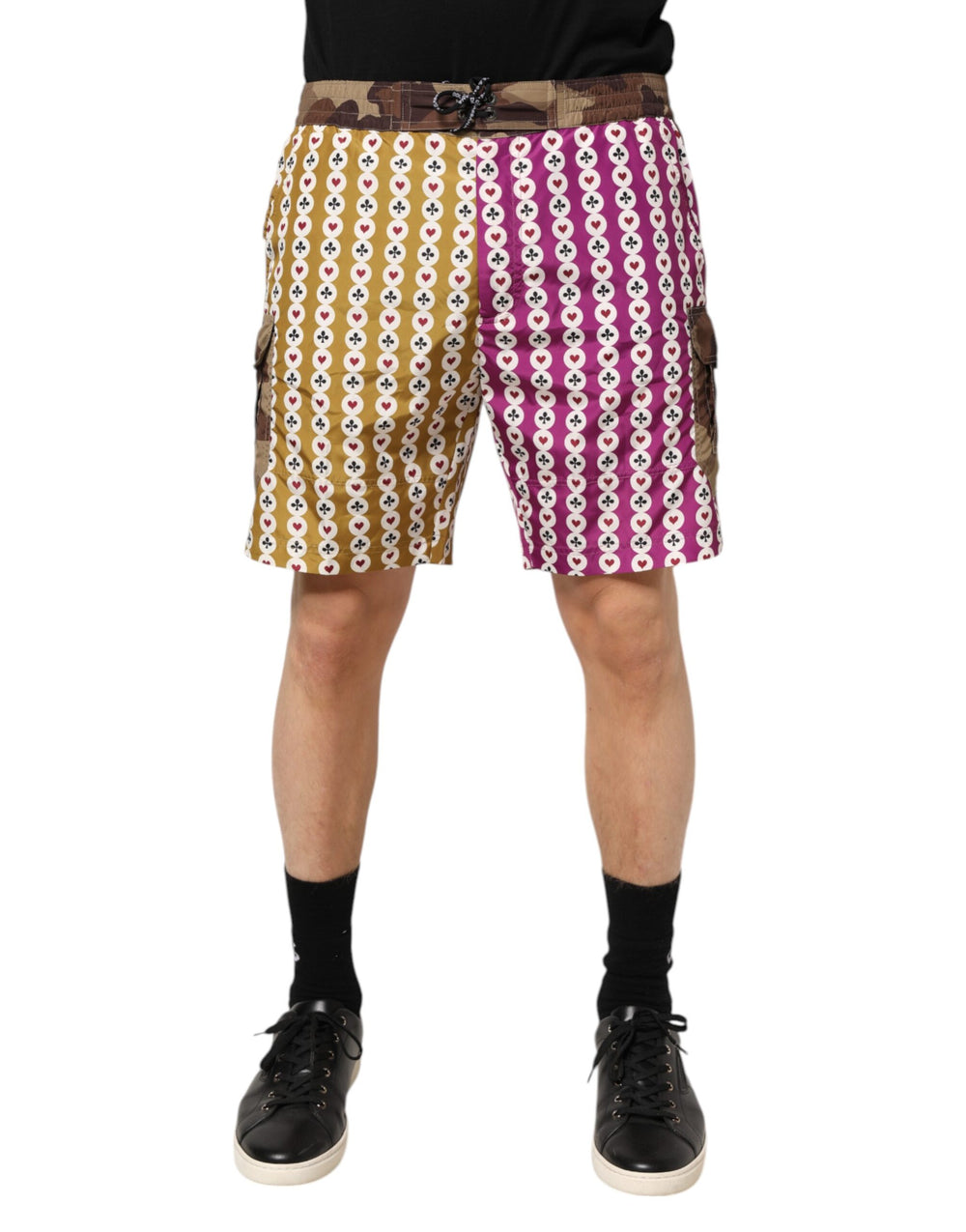 Multicolor Playing Card Camouflage Shorts Swimwear mens luxury fashion - Mens Edit