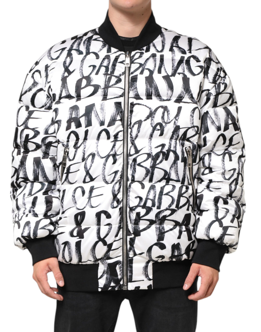 Dolce & Gabbana Βαμβακερό Bomber Jacket σε Λευκό