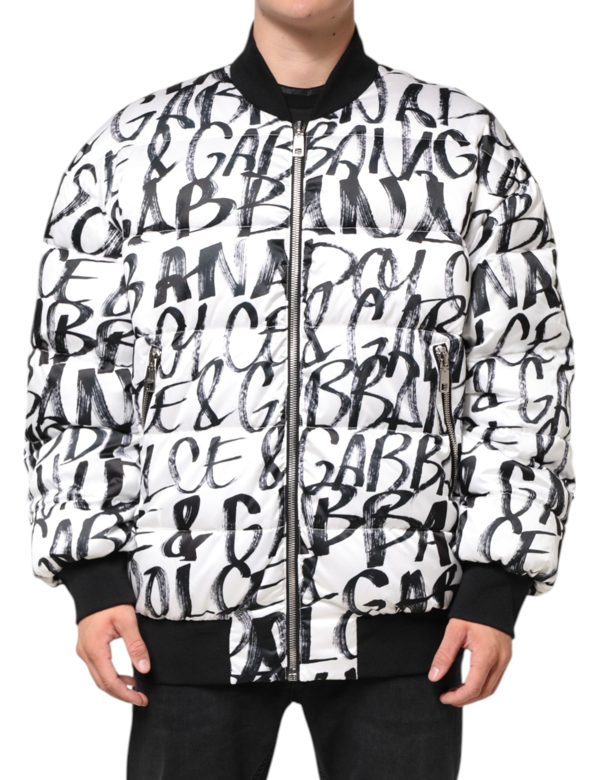 Dolce & Gabbana Βαμβακερό Bomber Jacket σε Λευκό