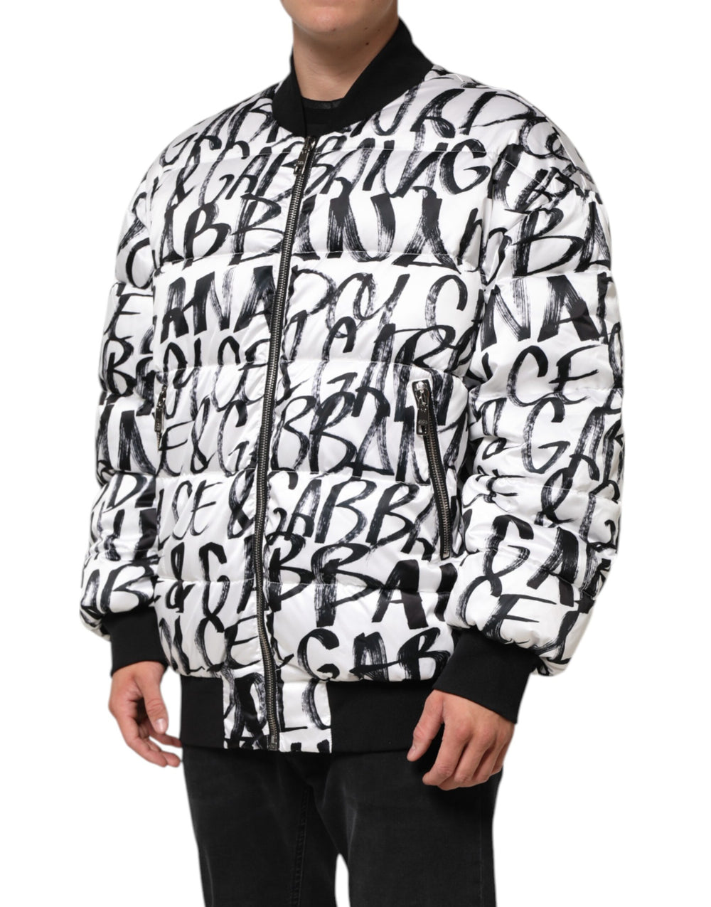 Dolce & Gabbana Βαμβακερό Bomber Jacket σε Λευκό