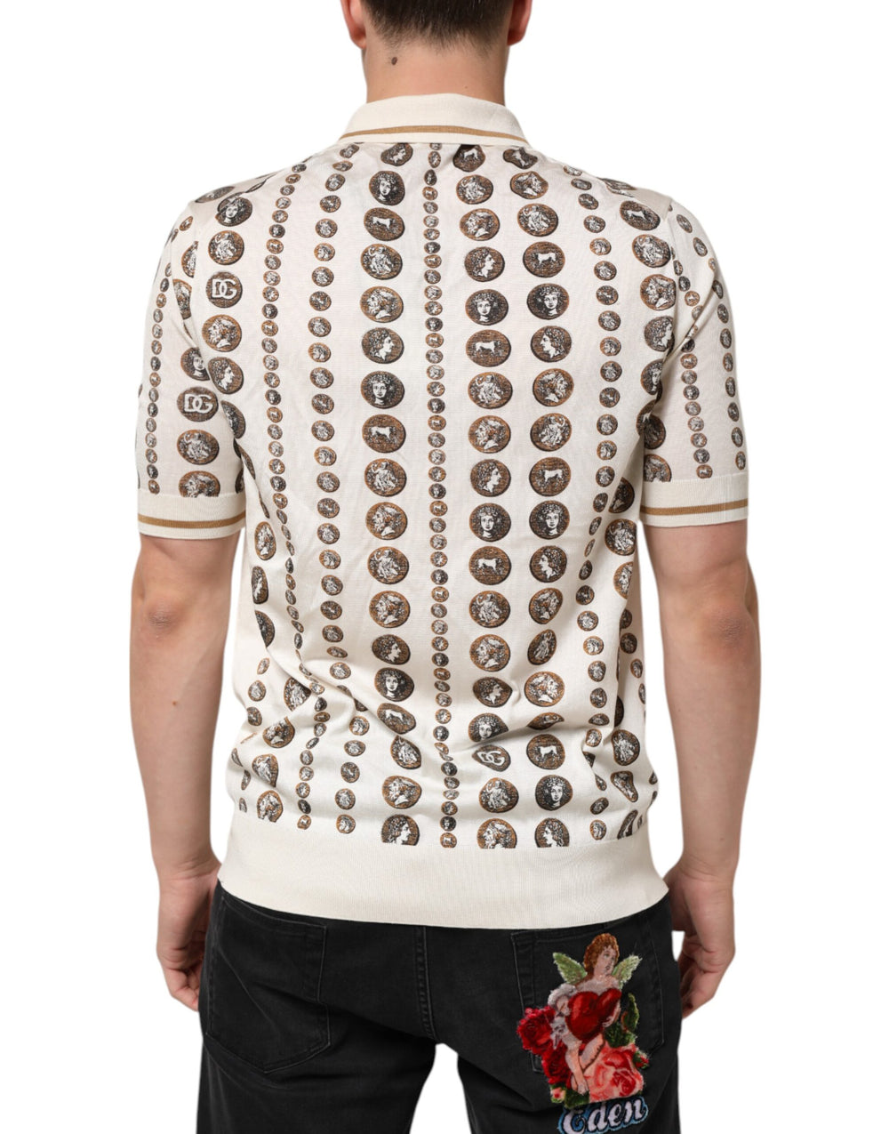 Dolce & Gabbana Polo από 100% μετάξι σε Ιβουάρ