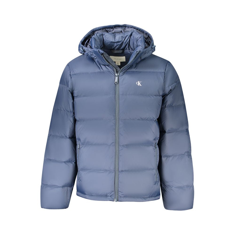 Blu Poliammide Men's Jacket mens luxury fashion - Mens Edit