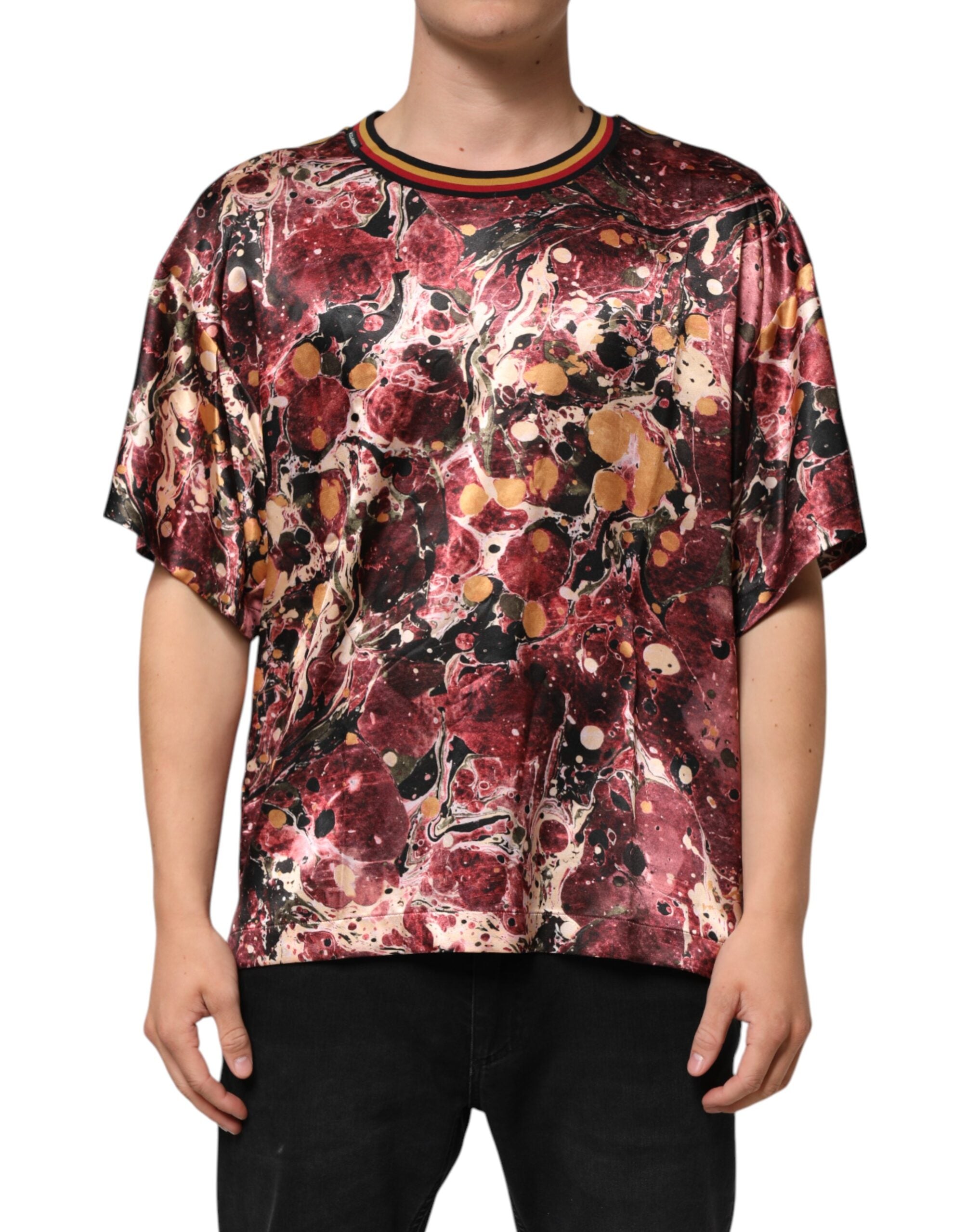Dolce & Gabbana T-shirt με Marble Print σε Πολύχρωμο
