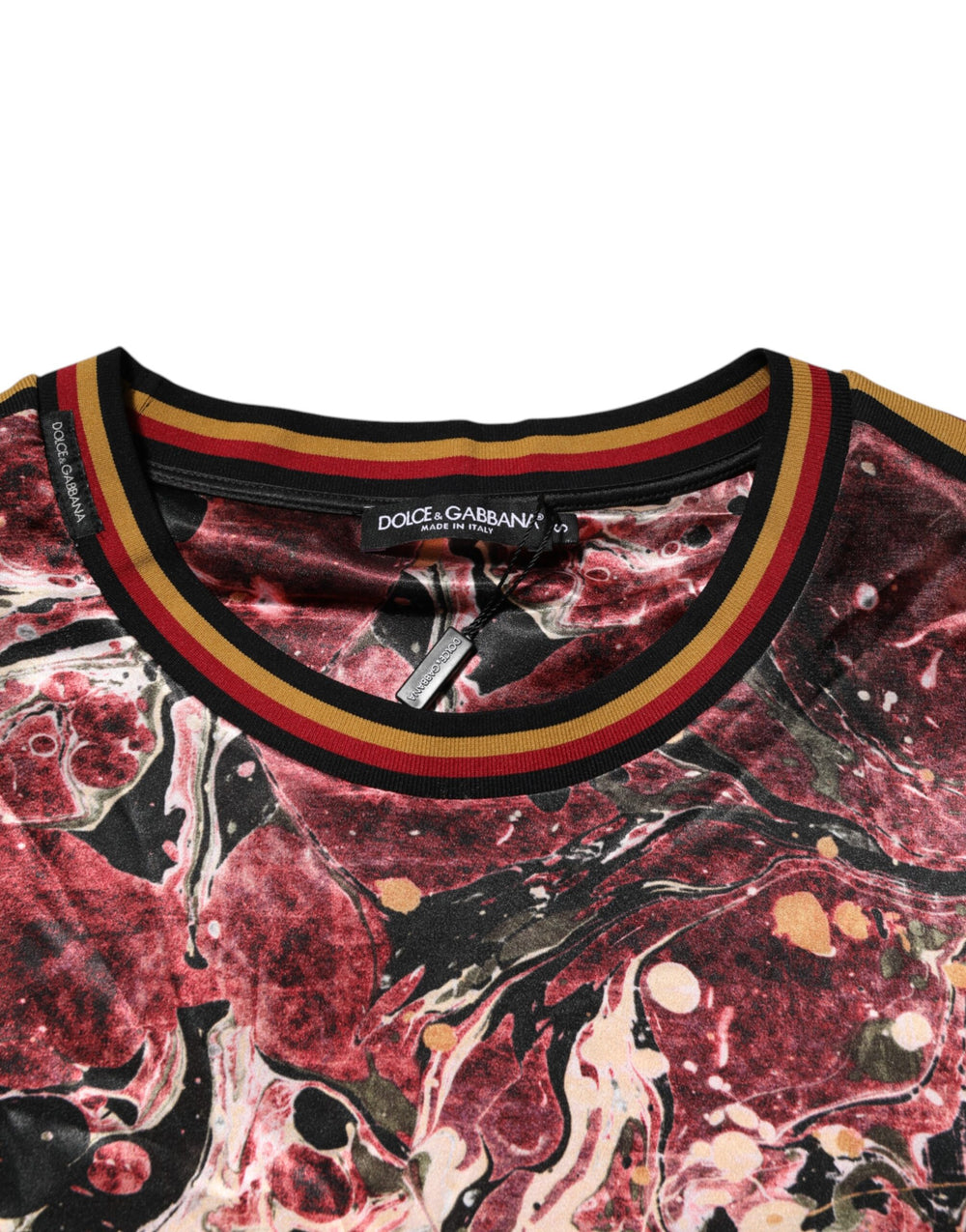 Dolce & Gabbana Marble Print Oversized T-shirt in Multicolor