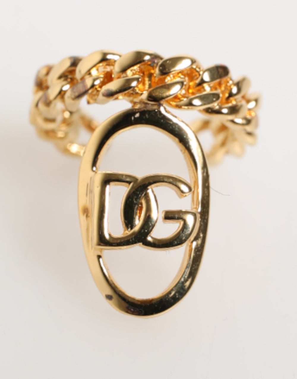 Dolce & Gabbana Brass Chain Ring in Gold