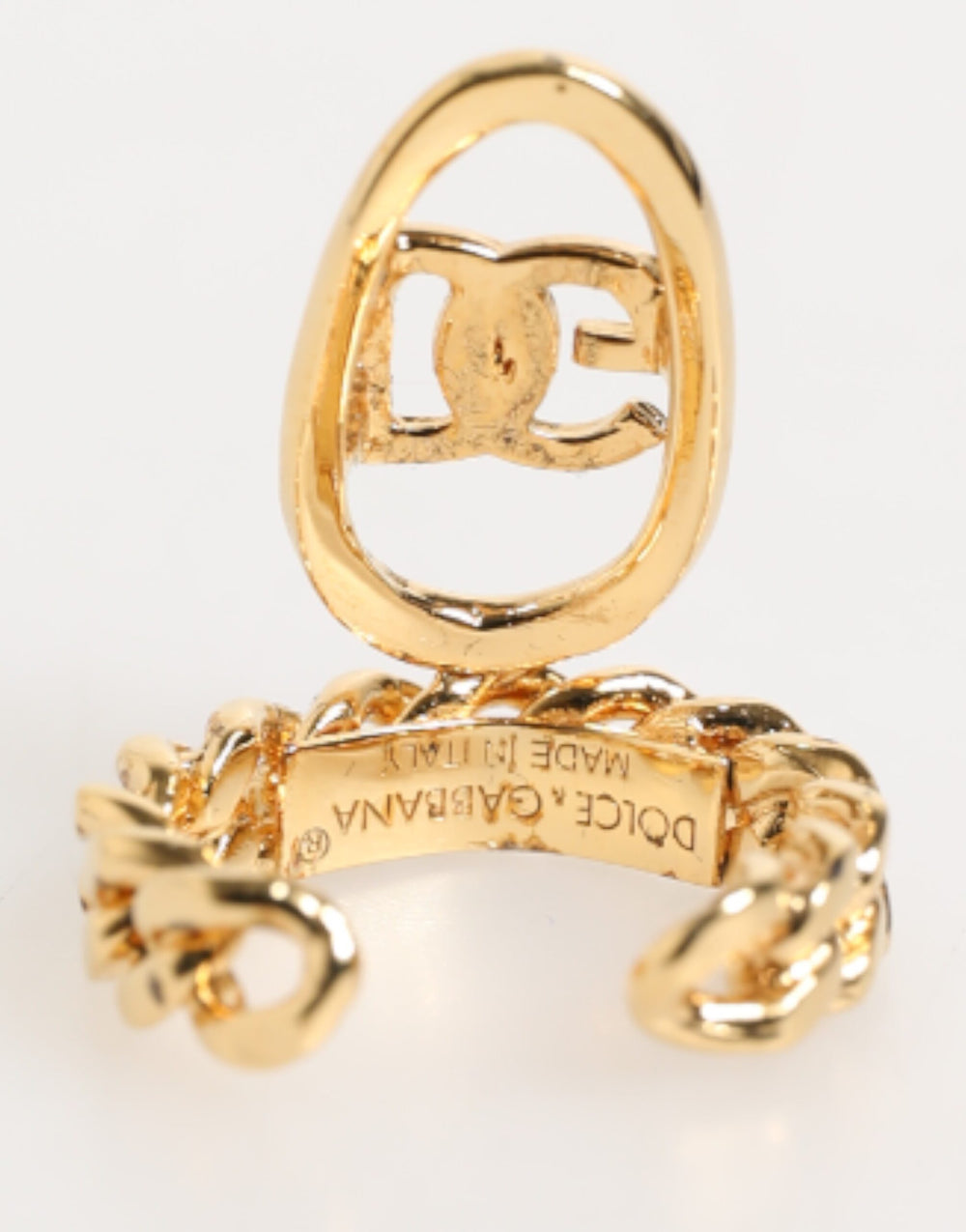 Dolce & Gabbana Brass Chain Ring in Gold