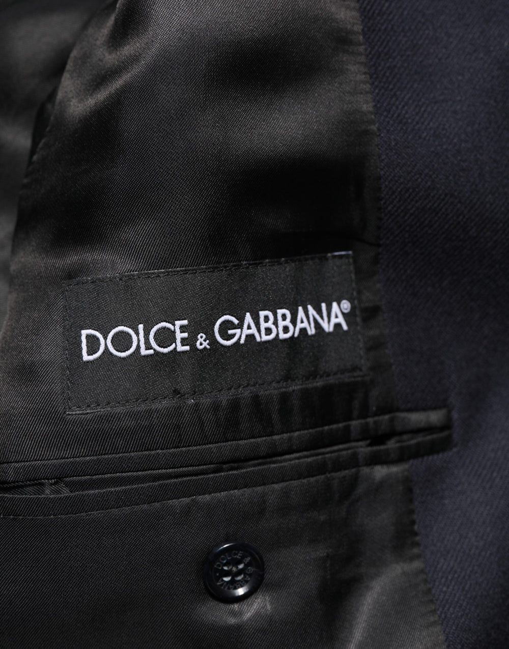 Dolce & Gabbana Virgin Wool Blazer in Dark Blue