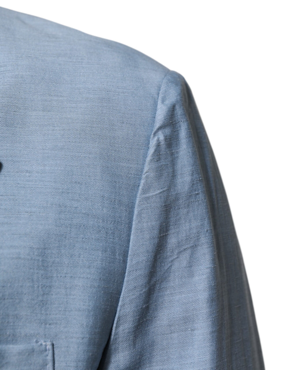 Dolce & Gabbana Linen Double-Breasted Blazer in Light Blue