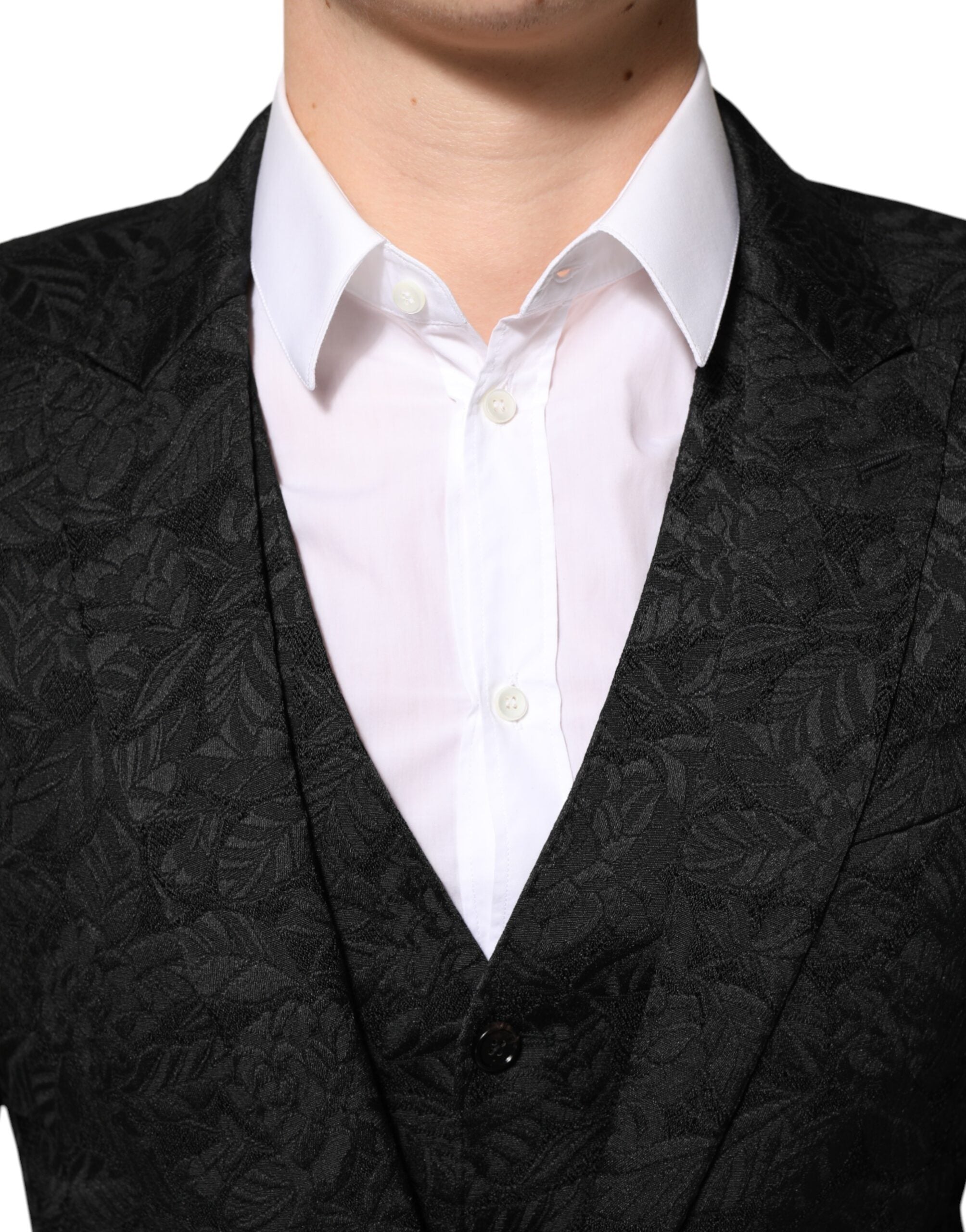 Dolce & Gabbana Τριμερές Κοστούμι από Jacquard σε Μαύρο