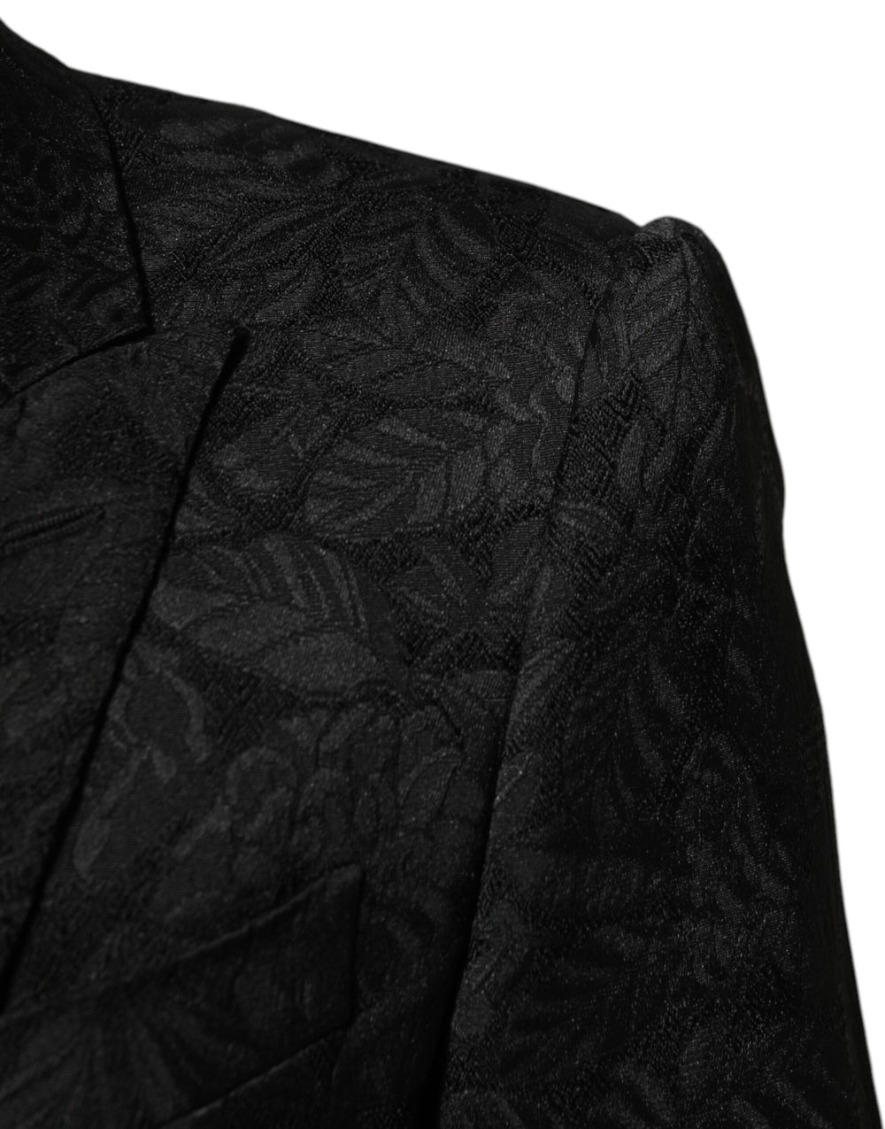 Dolce & Gabbana Three-Piece Brocade Jacquard Suit in Black