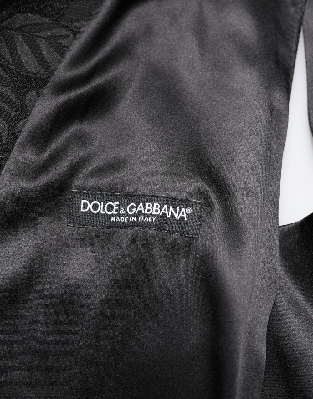 Dolce & Gabbana Three-Piece Brocade Jacquard Suit in Black