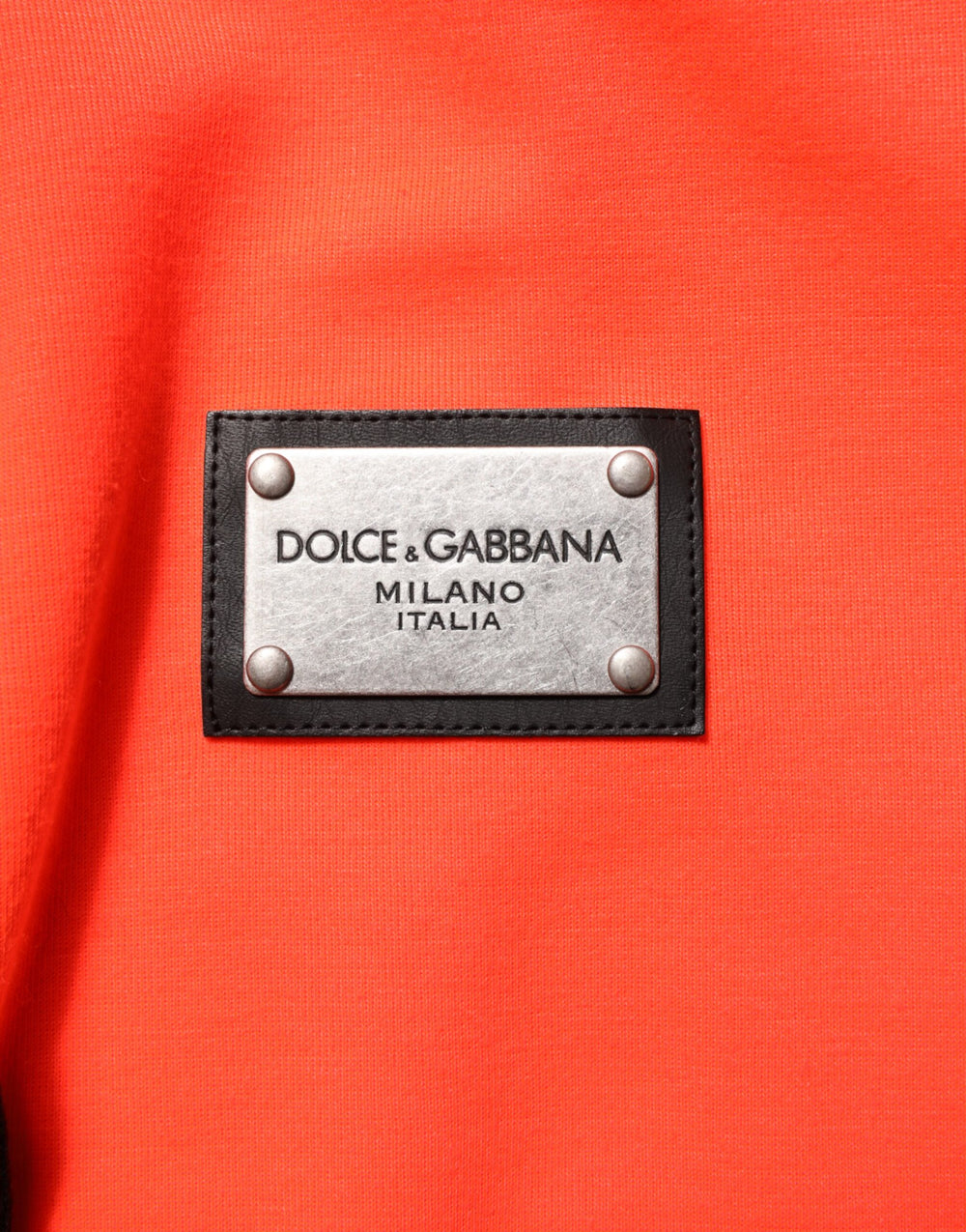 Dolce & Gabbana Polyester Hoodie in Fluorescent Red