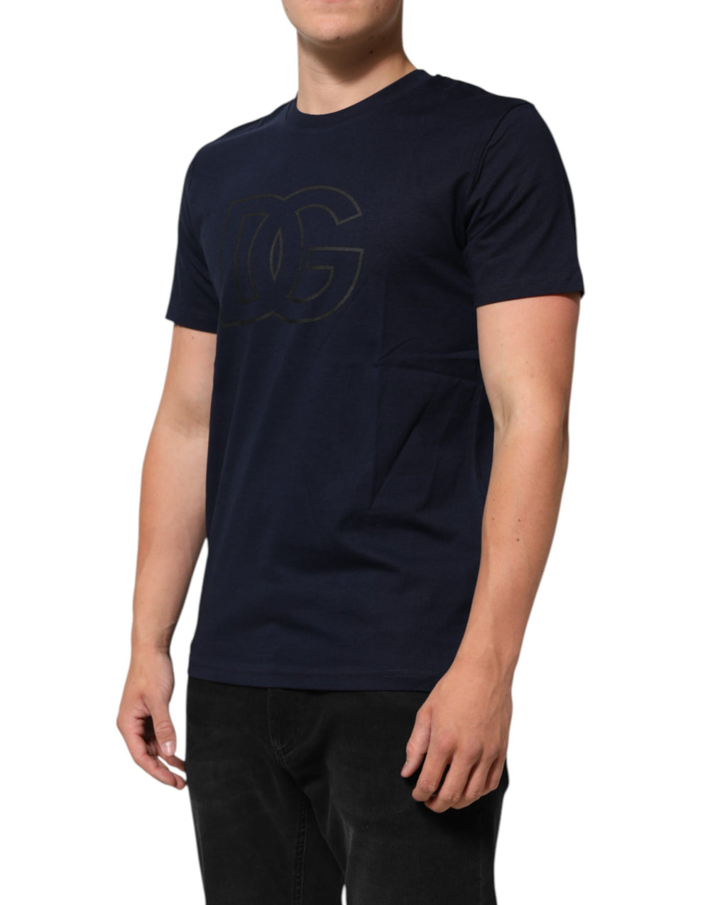 Dolce & Gabbana 100% Cotton T-shirt in Dark Blue