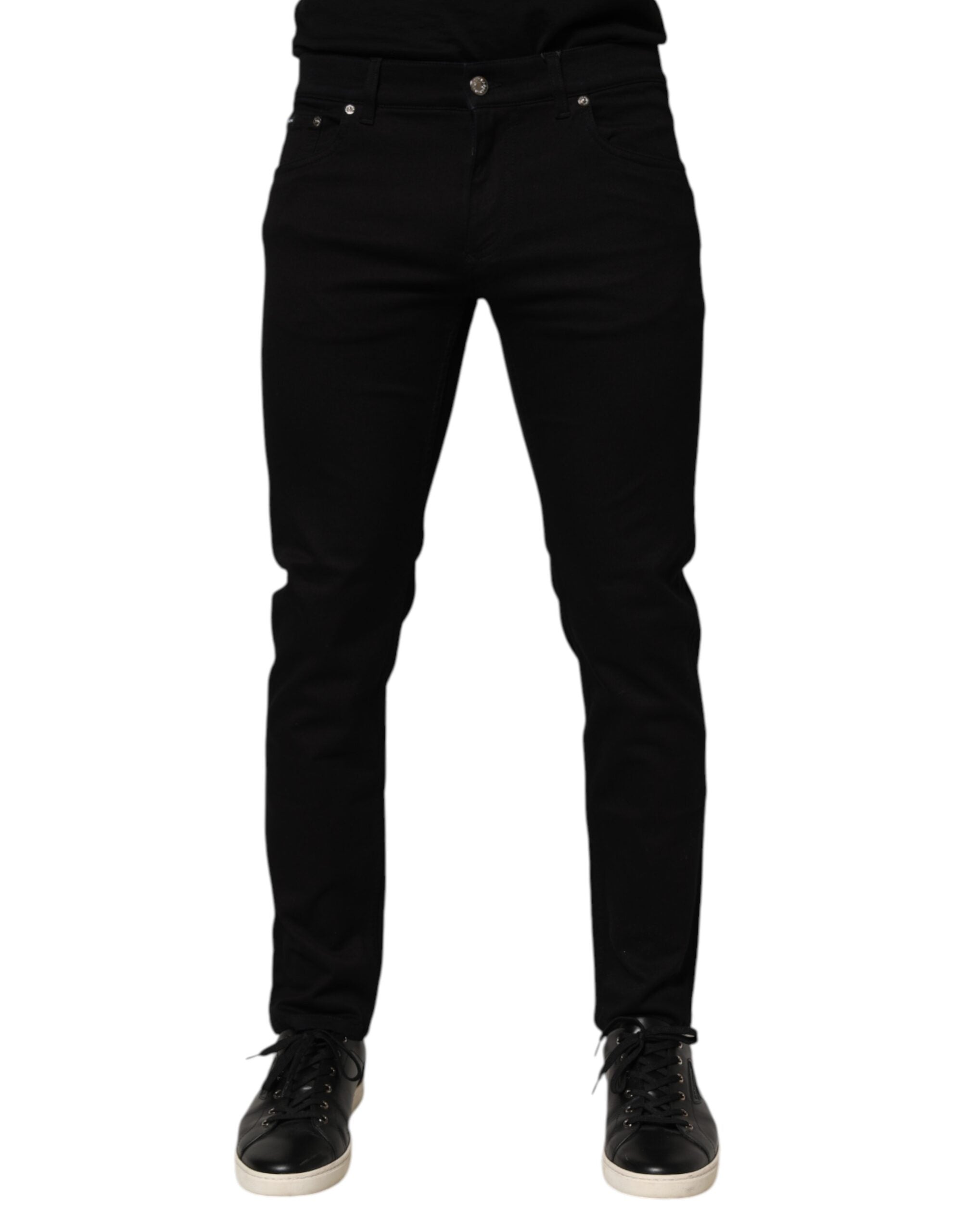 Dolce & Gabbana Παντελόνι Skinny από βαμβάκι σε Μαύρο