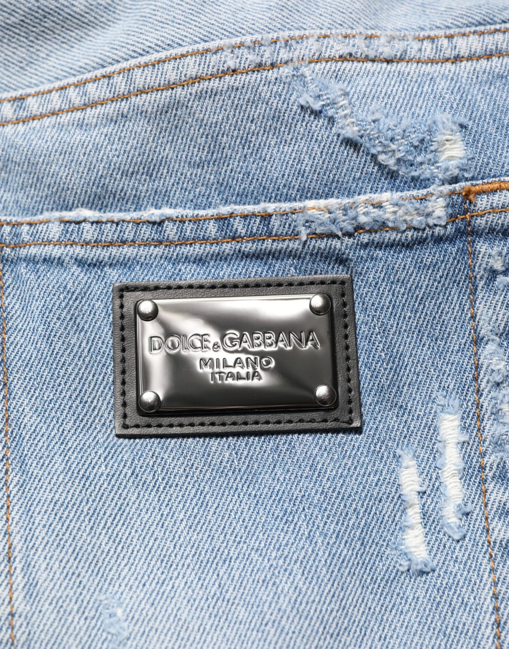 Dolce & Gabbana Distressed Denim Jeans in Blue