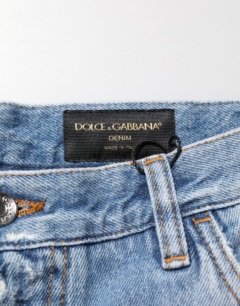 Dolce & Gabbana Distressed Denim Jeans in Blue