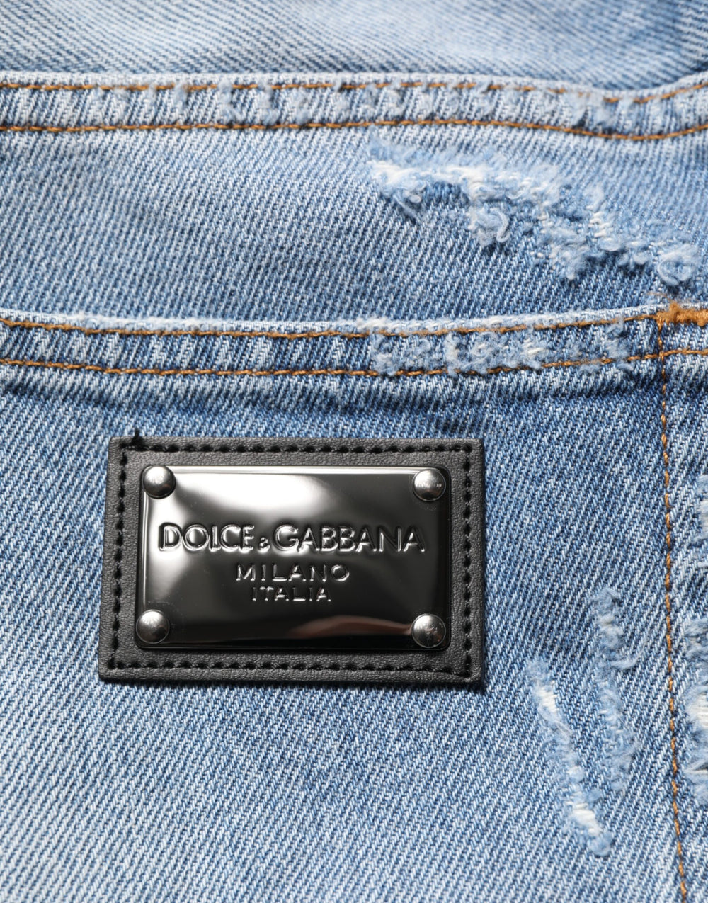 Dolce & Gabbana Distressed Denim Jeans in Blue