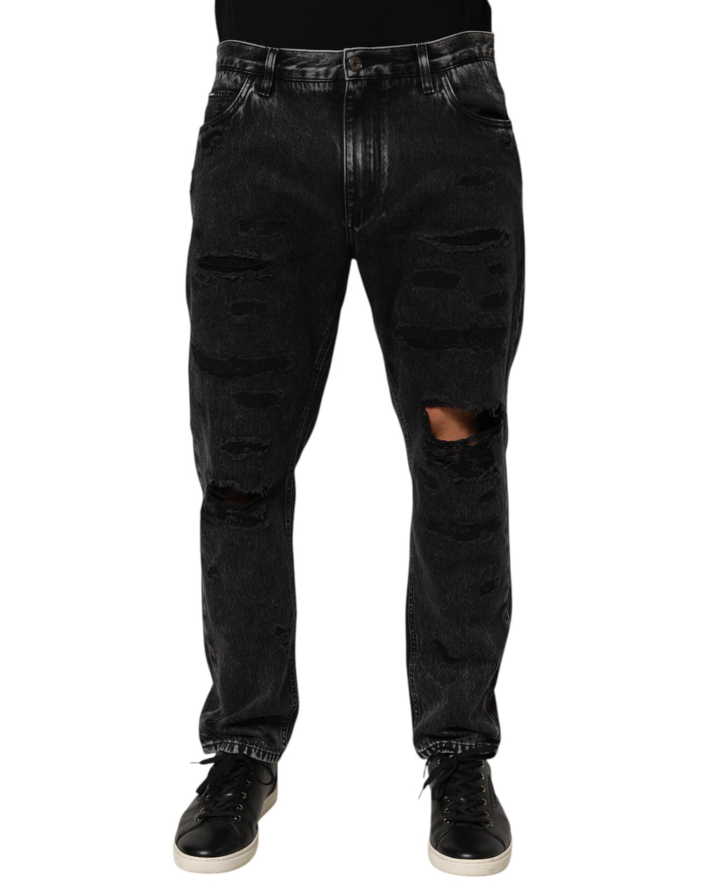 Dolce & Gabbana Cotton Denim Jeans in Black