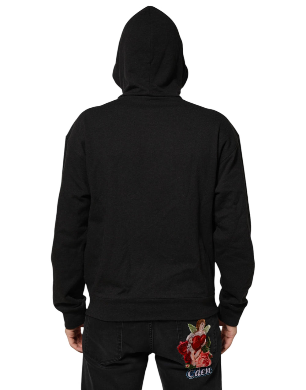 Dolce & Gabbana 100% Cotton Full-Zip Hoodie in Black