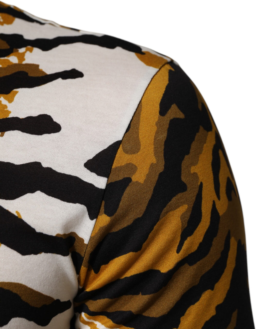 Dolce & Gabbana Multicolor Leopard Palm Leaf Cotton T-shirt