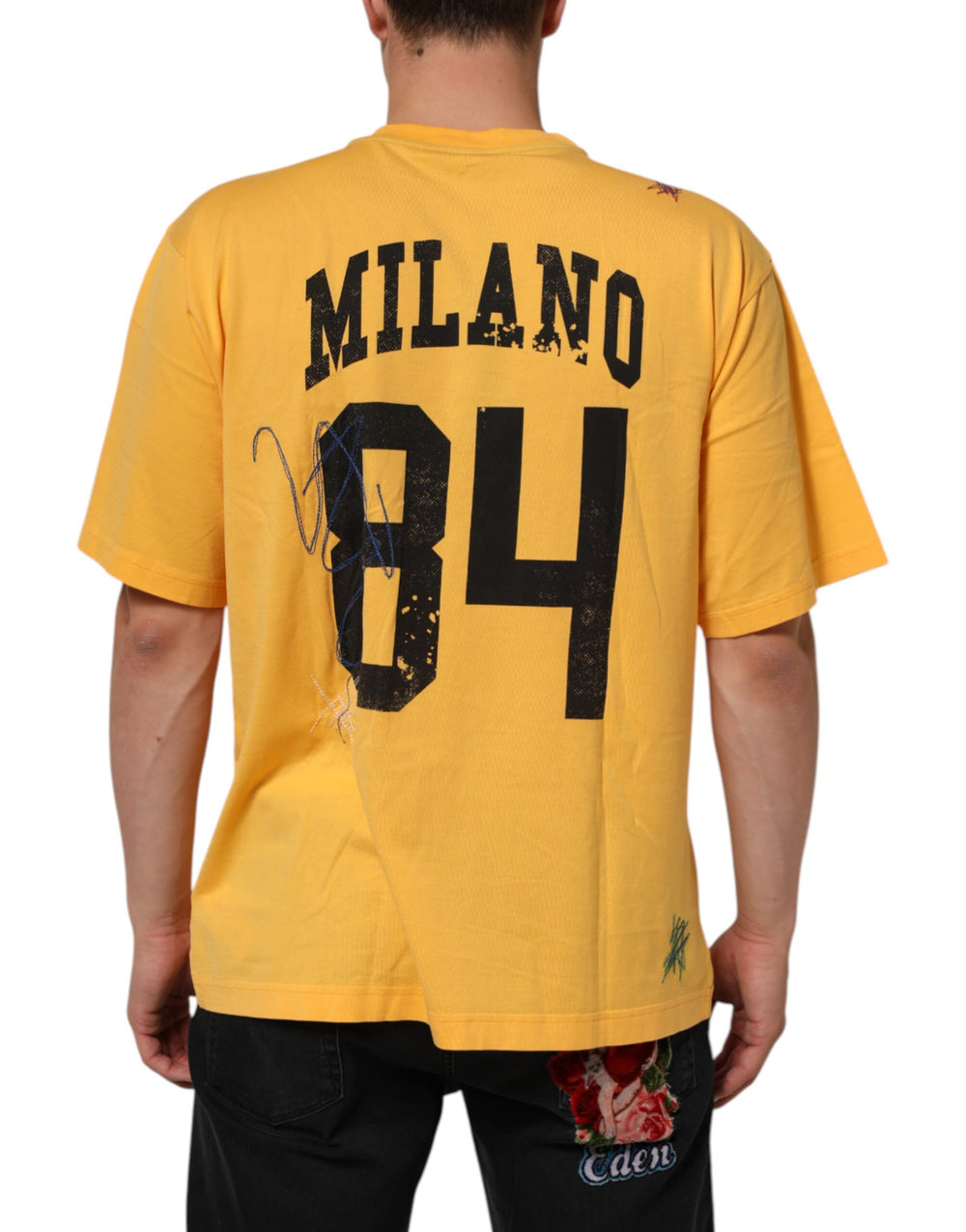Dolce & Gabbana Secret Garden Floral Cotton T-Shirt in Yellow