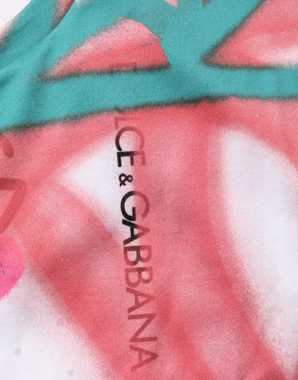 Dolce & Gabbana Cotton Graffiti Crew Neck T-Shirt in White