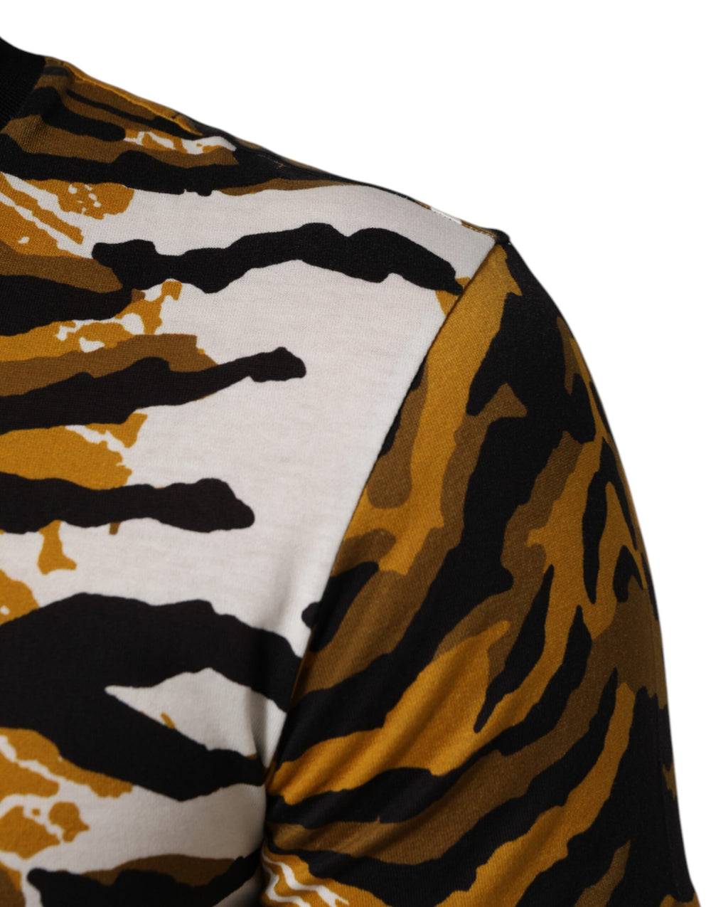 Dolce & Gabbana 100% Cotton Multicolor Leopard Palm Leaf T-shirt
