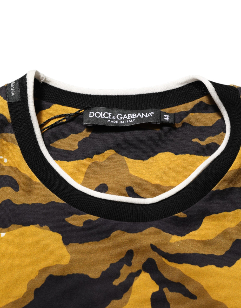Dolce & Gabbana 100% Cotton Multicolor Leopard Palm Leaf T-shirt