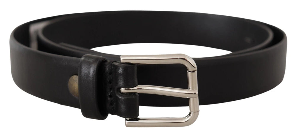 Dolce & Gabbana Calf Leather Belt in Black