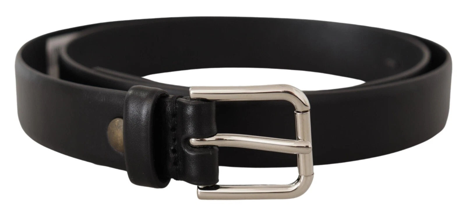 Dolce & Gabbana Calf Leather Belt in Black
